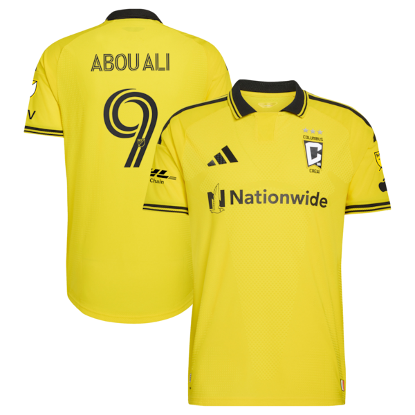 Wessam Abou Ali Columbus Crew Adidas 2026 the Crafted For Excellence Kit On Field Authentic Patch Jersey 2026