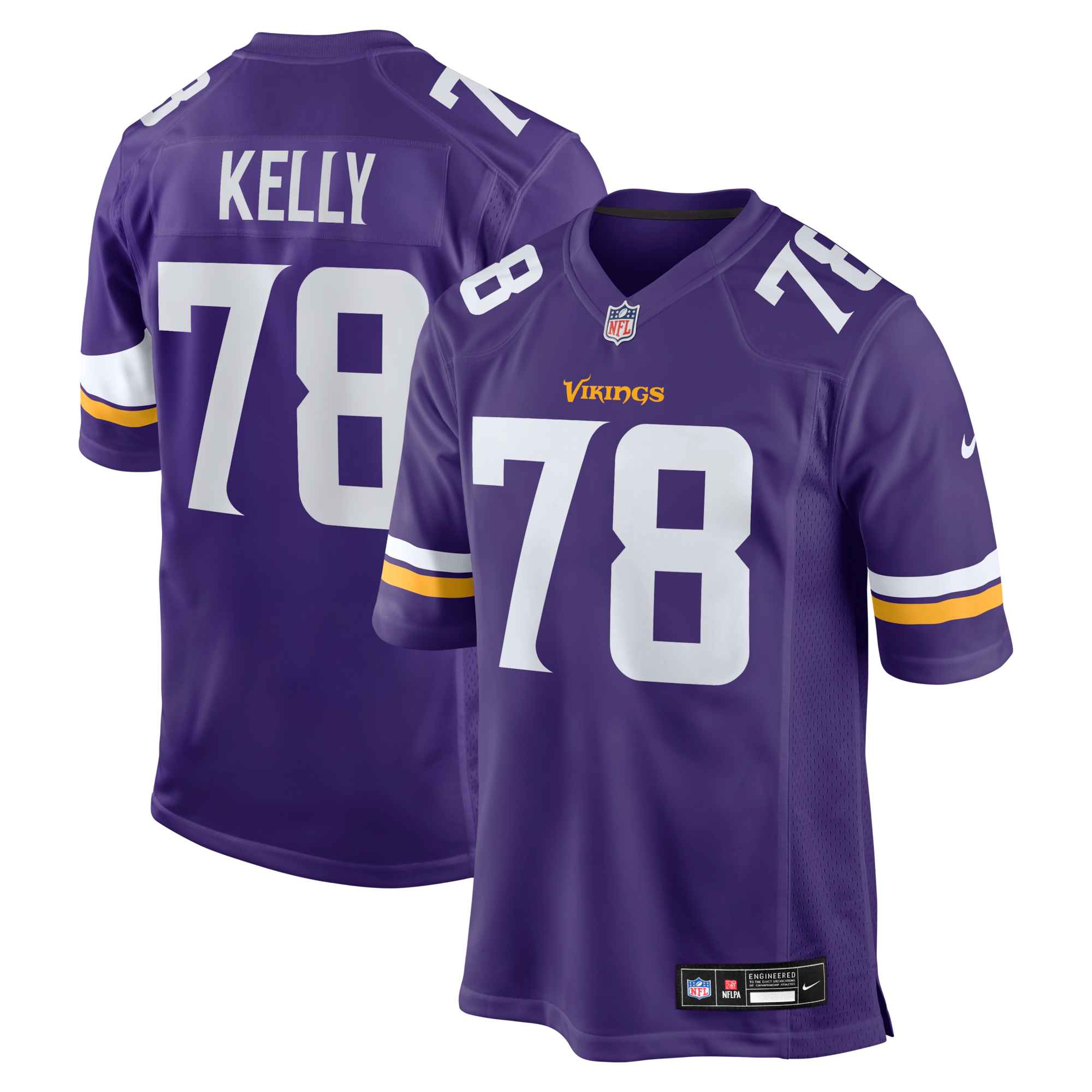 Ryan Kelly Minnesota Vikings Nike Team Game Jersey Purple 2025/26