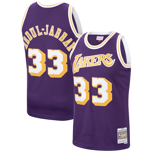 Los Angeles Lakers Kareem Abdul Jabbar Alternate Swingman Jersey BY Mitchell Ness Purple 2025/26