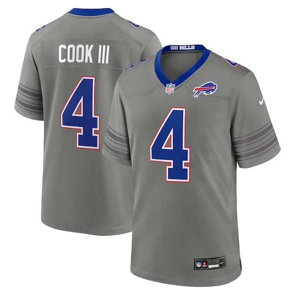 James Cook III Buffalo Bills Nike Nickel City Game Jersey Gray 2026/27