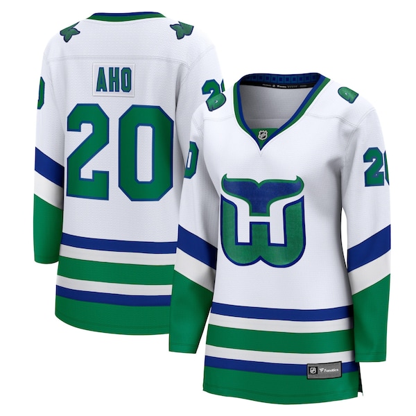 Sebastian AHO Carolina Hurricanes Fanatics Throwback Breakaway Jersey White 2026/27