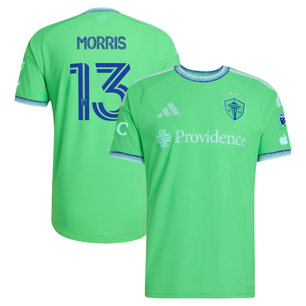 Jordan Morris Seattle Sounders FC Adidas 2026 the Evergreen State Kit On Field Authentic Patch Jersey Rave 2026