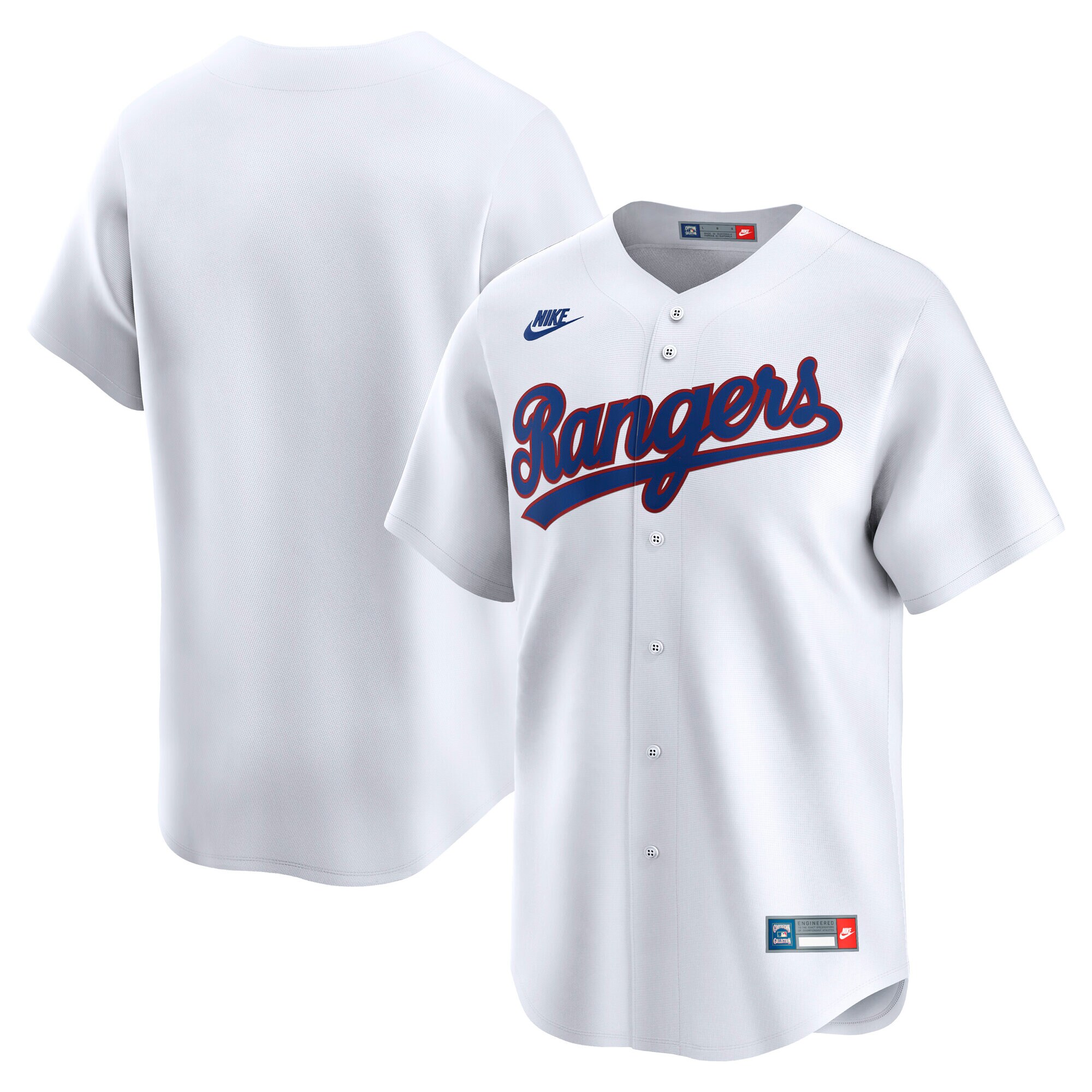 Texas Rangers Nike Cooperstown Collection Limited Jersey White 2025/26
