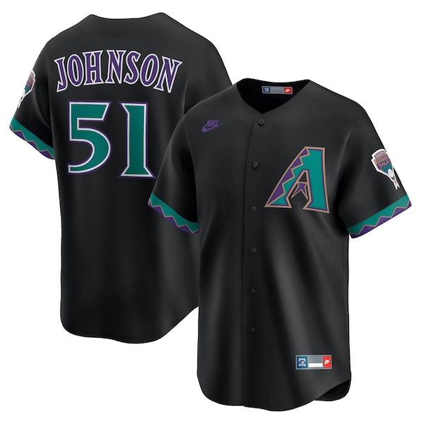 Randy Johnson Arizona Diamondbacks Nike Throwback Cooperstown Collection Limited Jersey Black 2025/26