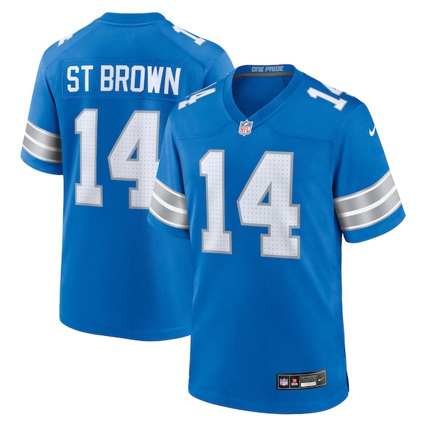Amon RA ST Brown Detroit Lions Nike Game Jersey Blue 2026/27