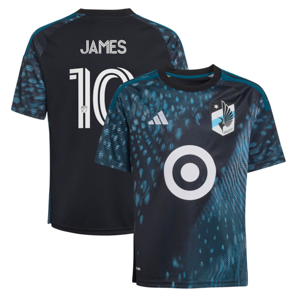 James Rodriguez Minnesota United FC Adidas Youth 2026 the Decade KIT Replica Jersey Black 2026