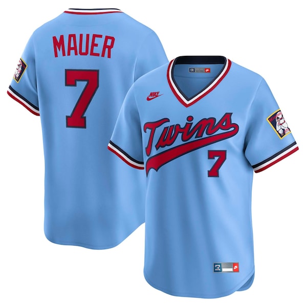 Joe Mauer Minnesota Twins Nike Throwback Cooperstown Collection Limited Jersey Light 2025/26