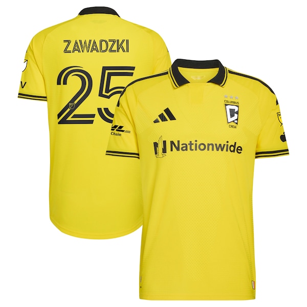 Sean Zawadzki Columbus Crew Adidas 2026 the Crafted For Excellence Kit On Field Authentic Patch Jersey 2026