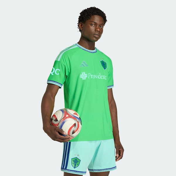 Seattle Sounders FC Adidas 2026 the Evergreen State Kit On Field Authentic Patch Jersey Rave 2026