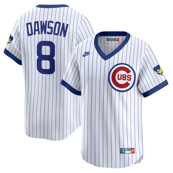 Andre Dawson Chicago Cubs Nike Throwback Cooperstown Collection Limited Jersey White 2025/26