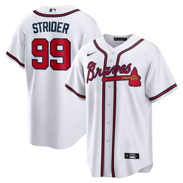 Spencer Strider Atlanta Braves Nike Replica Player Jersey White 2025/26