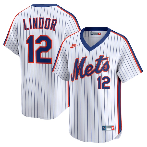 Francisco Lindor New York Mets Nike Throwback Cooperstown Collection Limited Jersey 2025/26