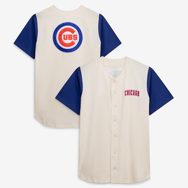 Chicago Cubs Profile BIG and Tall Full Button Jersey Cream 2025/26