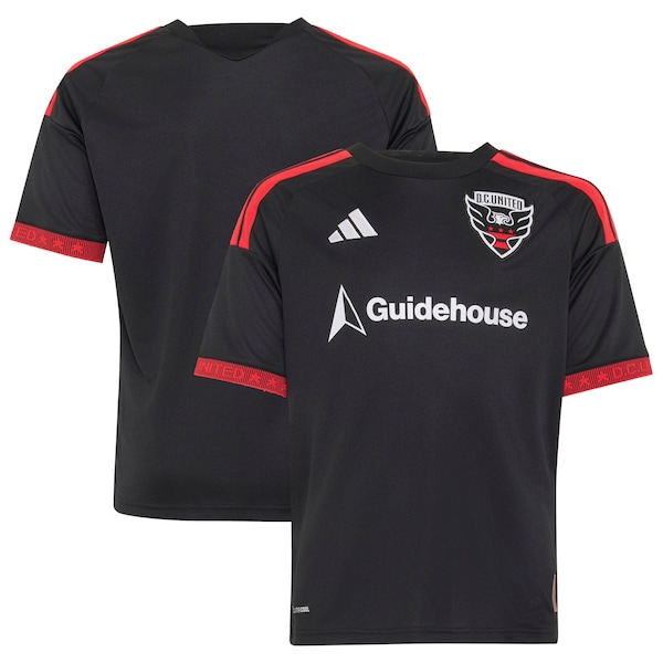D.C. United Adidas Youth 2026 Black and RED KIT Replica Jersey Black 2026