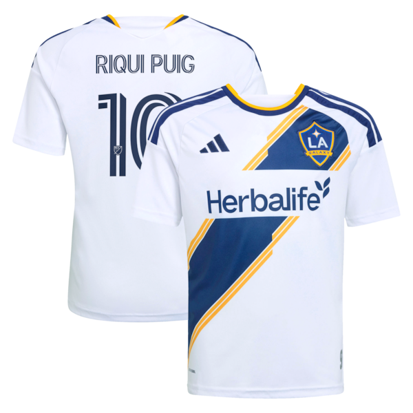 Riqui Puig la Galaxy Adidas Youth 2026 the Velocity KIT Replica Jersey White 2026