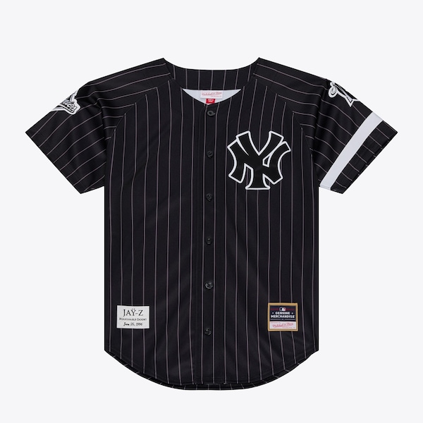 New York Yankees JAY Z Reasonable Doubt X Mitchell and Ness Baseball Jersey Black 2026/27