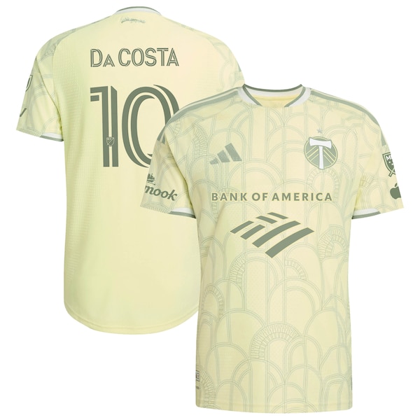David DA Costa Portland Timbers Adidas 2026 Civic Stadium KIT ON Field Authentic Patch Jersey Yellow 2026