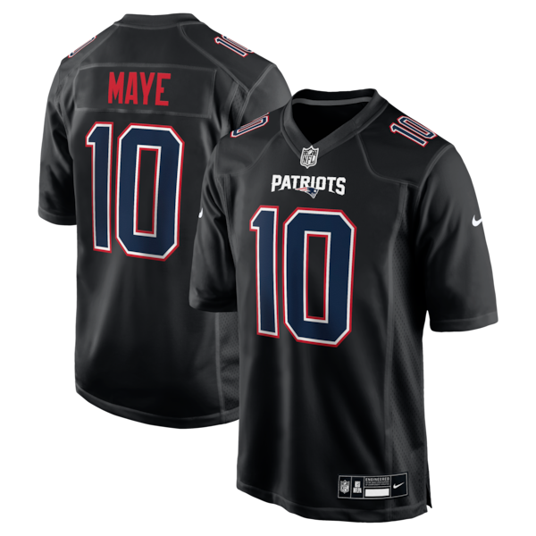Drake Maye New England Patriots Nike Game Jersey Carbon 2025/26