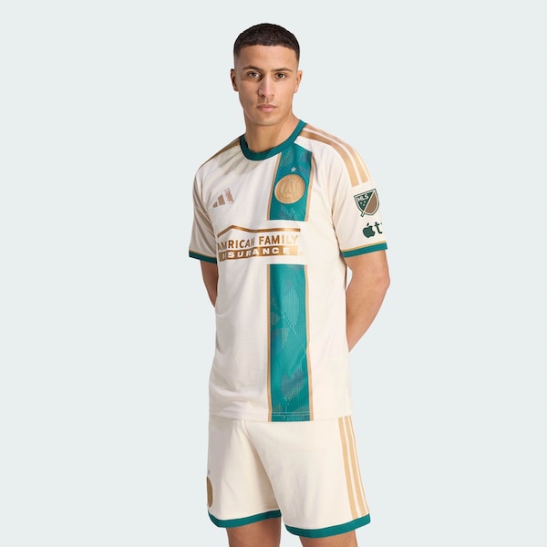 Atlanta United FC Adidas 2026 Spirit of 96 On Field Authentic Patch Jersey Tan 2026