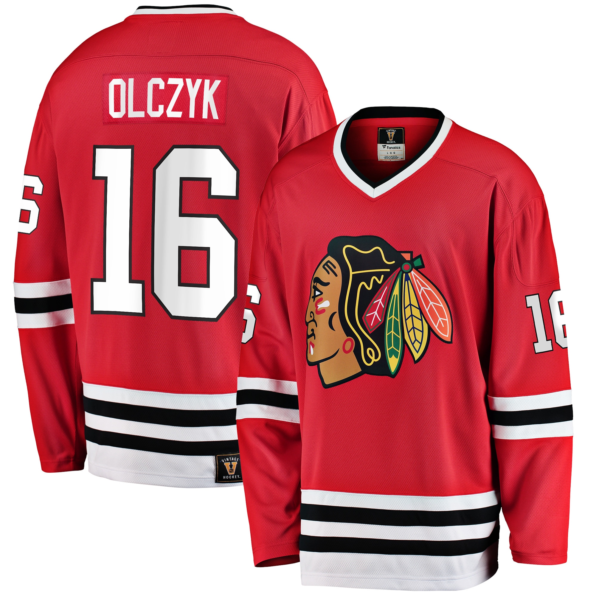Fanatics Eddie Olczyk Herren Trikot ROT Chicago Blackhawks Premier Breakaway Trikot FÜR Ehemalige Spieler 2025/26