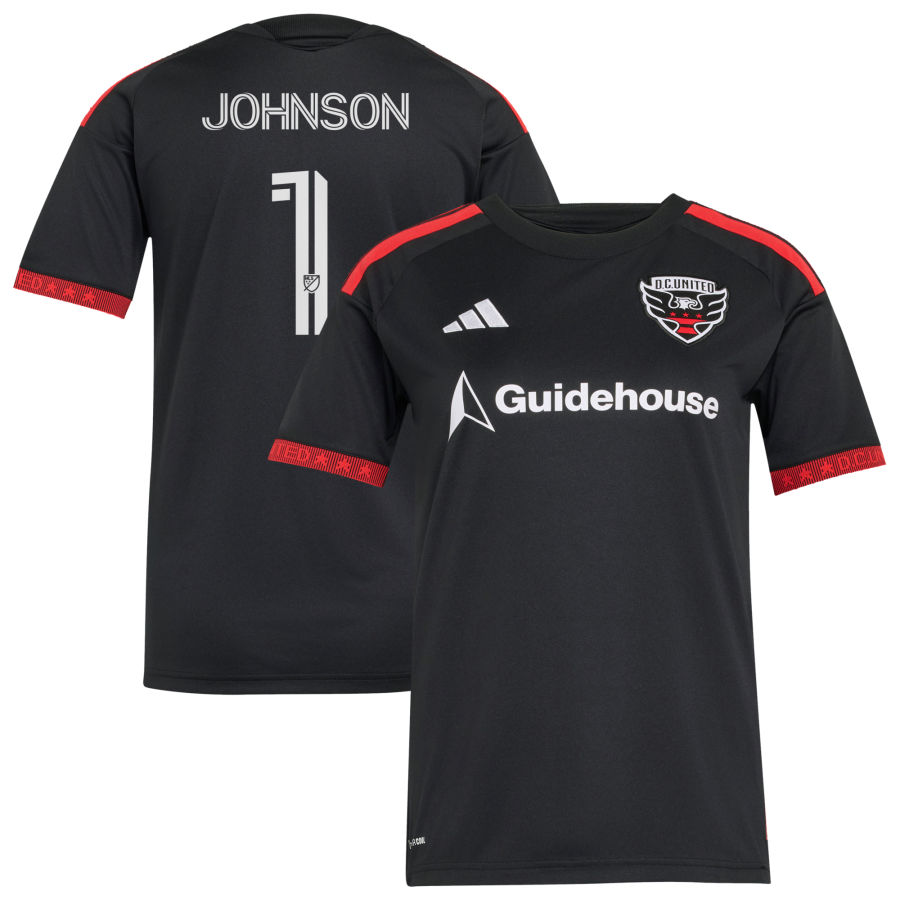 Sean Johnson Adidas Black DC United 2026 Black and RED KIT Replica Custom Jersey 2026