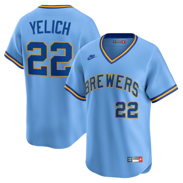 Christian Yelich Milwaukee Brewers Nike Cooperstown Collection Limited Jersey 2025/26