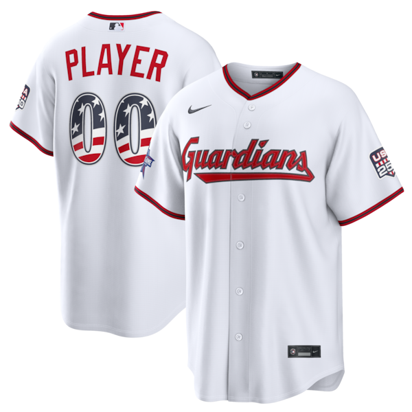 2026 All Star Edition Stars and Stripes Cleveland Guardians Nike White Stadium Pick A Player Jersey 2026