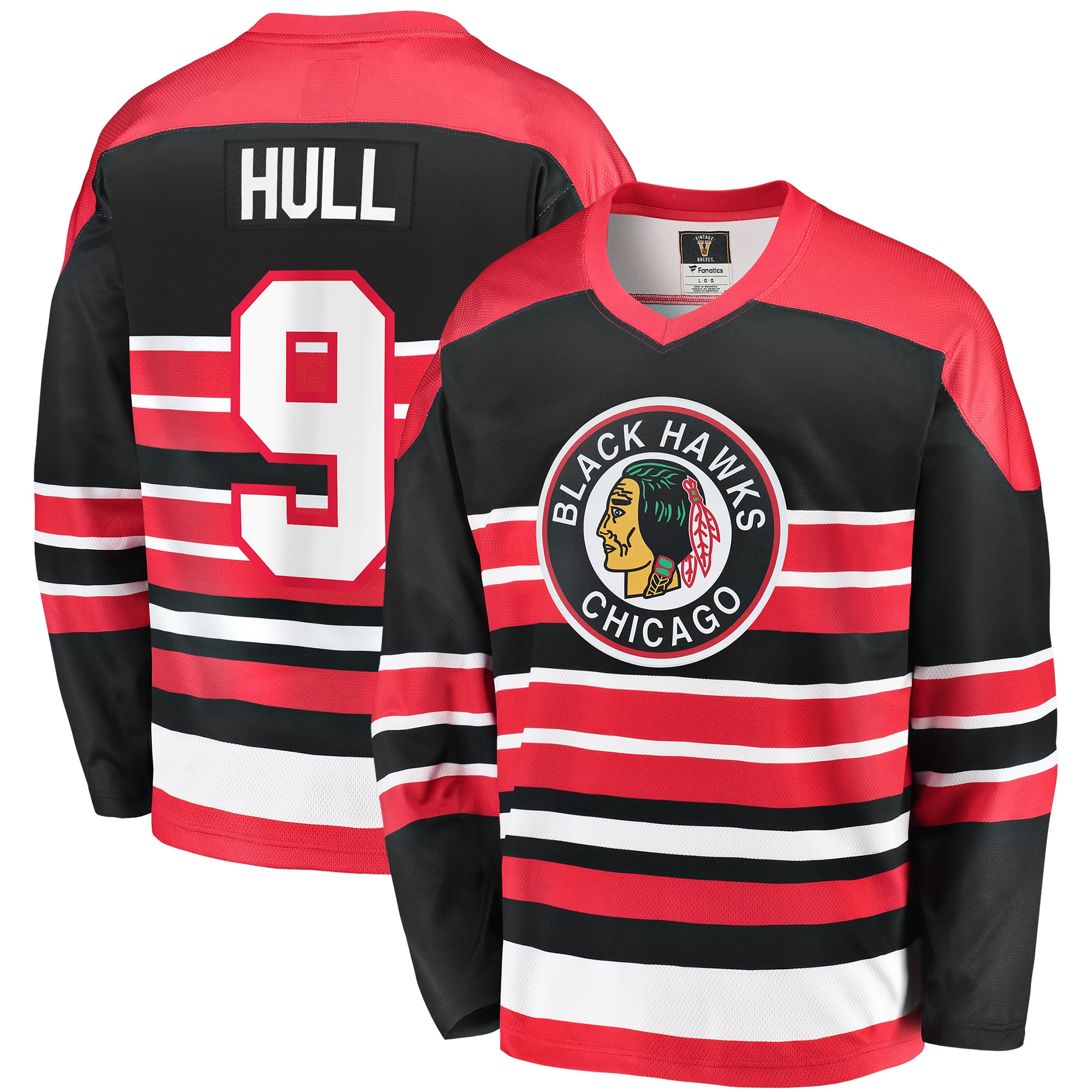Fanatics Bobby Hull Herren Trikot ROT Chicago Blackhawks Premier Breakaway Trikot FÜR Ehemalige Spieler 2025/26