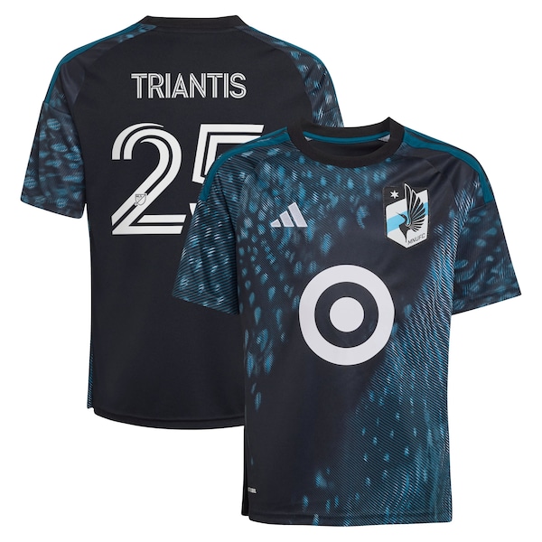 Nectarios Triantis Minnesota United FC Adidas Youth 2026 the Decade KIT Replica Jersey Black 2026