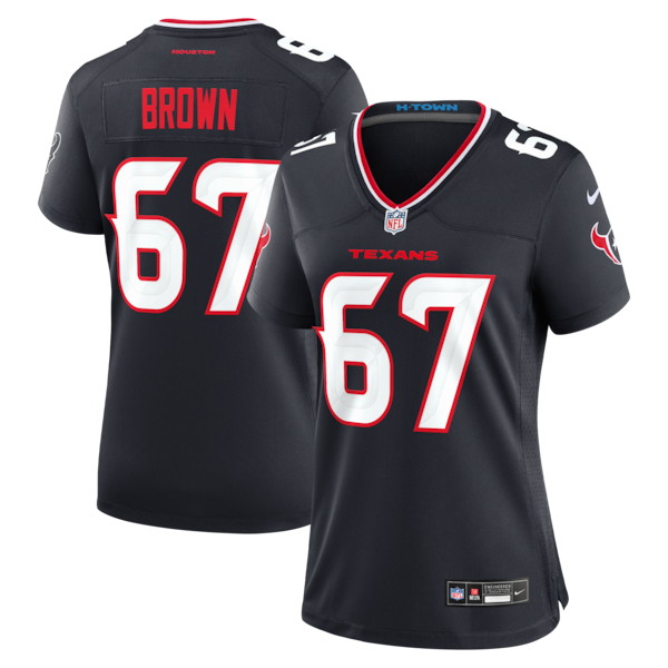 Evan Brown Houston Texans Nike Team Game Jersey Navy 2026/27