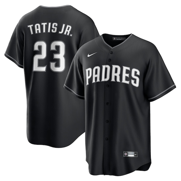Fernando Tatis JR SAN Diego Padres Nike Lights OUT Replica Player Jersey Black 2025/26