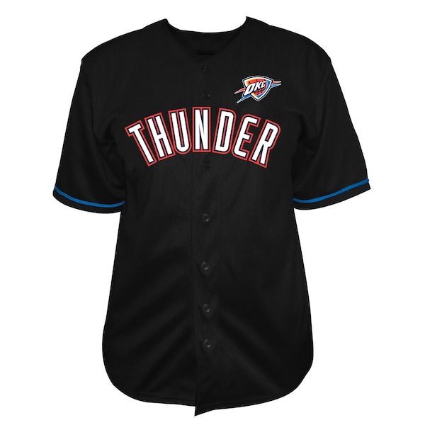 Oklahoma City Thunder Fanatics BIG and Tall POP Full Button Jersey Black 2025/26