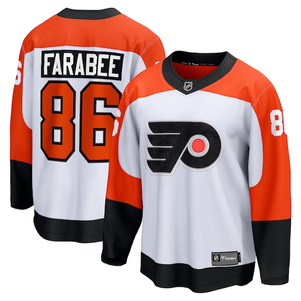 Philadelphia Flyers Fanatics Replica Away Jersey White Joel Farabee 2025/26