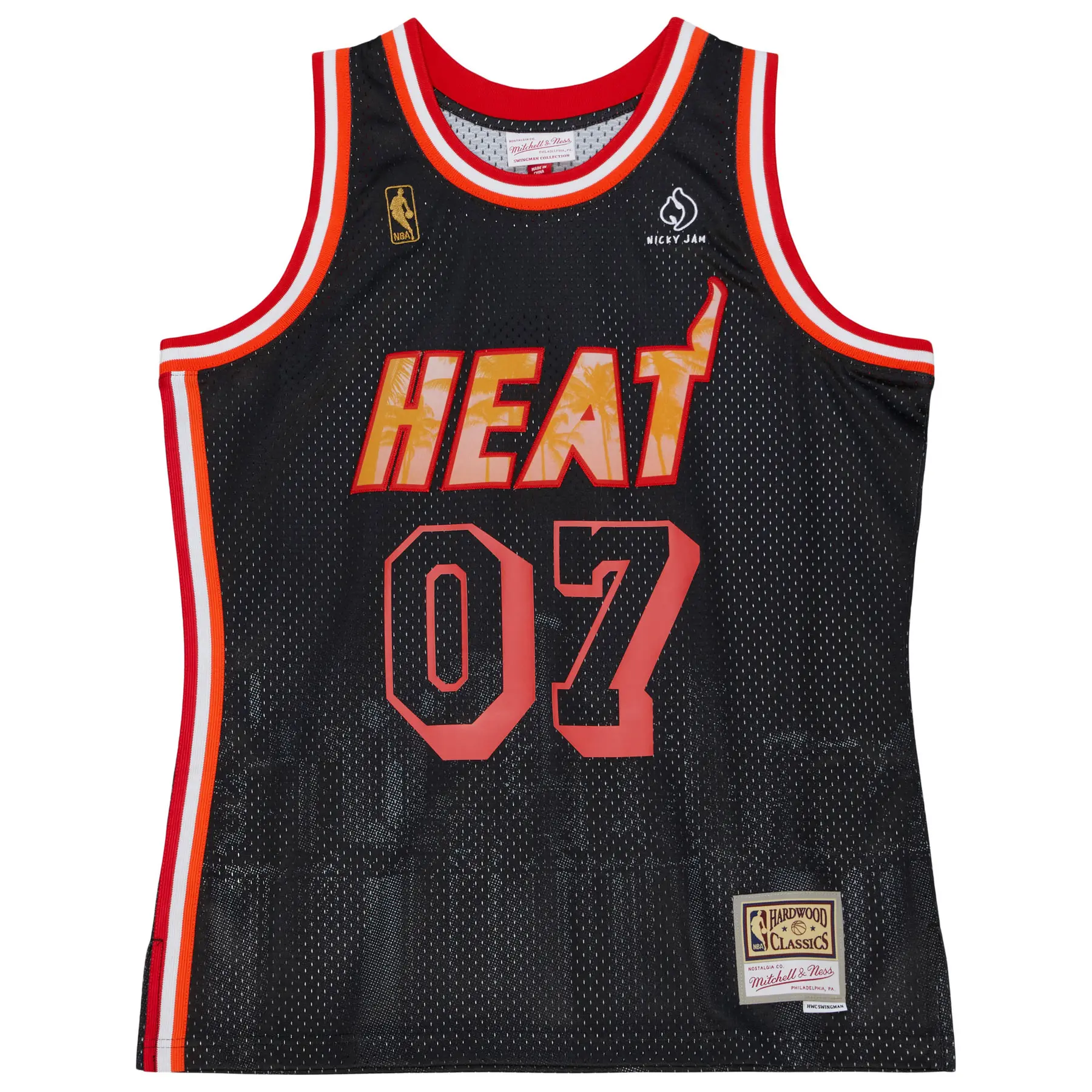 Miami Heat Mitchell and Ness M and N X Nicky Jam Swingman Trikot 2025/26