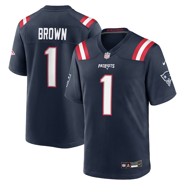 AJ Brown NEW England Patriots Nike Team Game Jersey Navy 2026/27