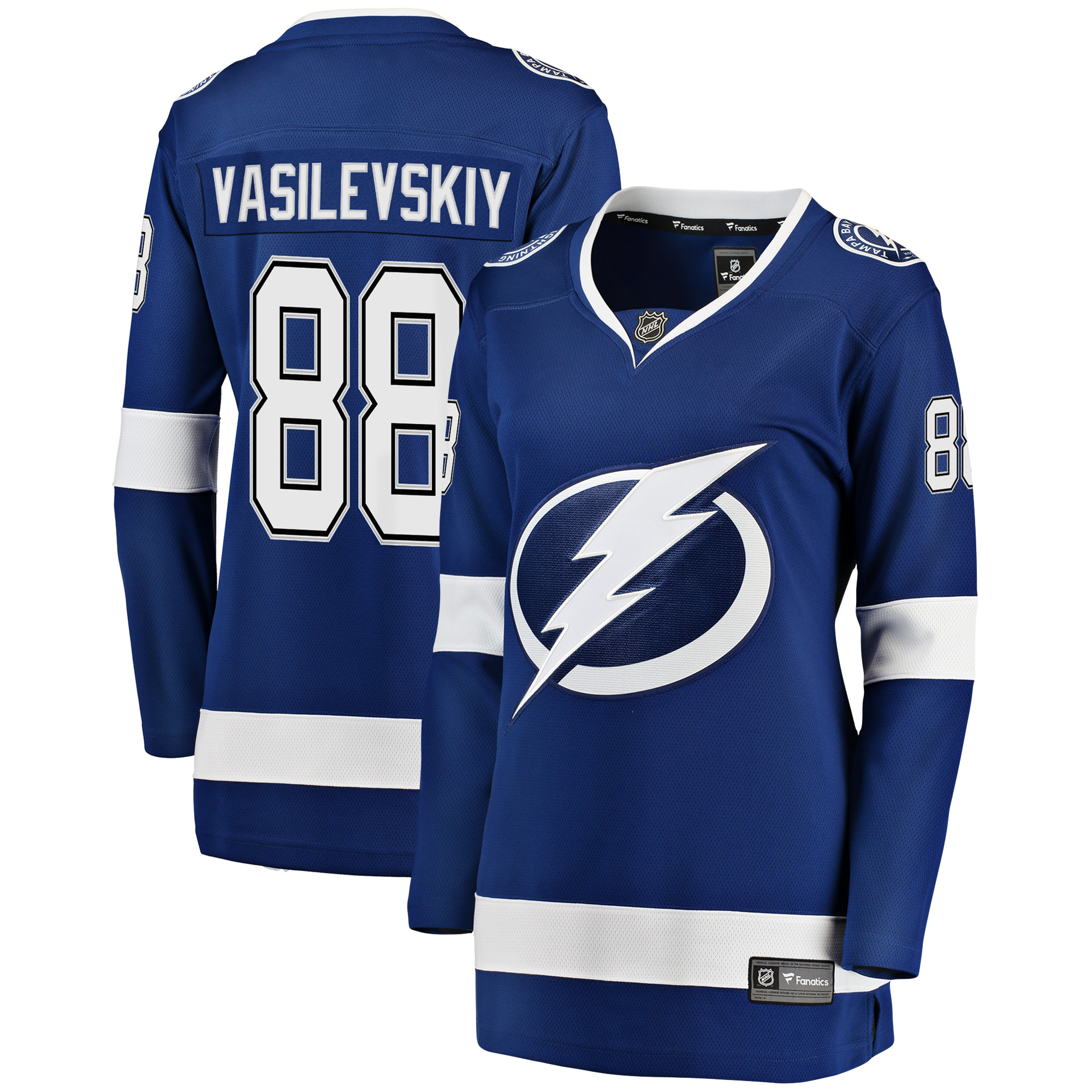 Womens Fanatics Andrei Vasilevskiy Blue Tampa BAY Lightning Premier Breakaway Player Jersey 2025/26