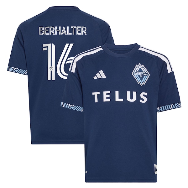 Sebastian Berhalter Vancouver Whitecaps FC Adidas the Coastal Jersey Replica Jersey 2026/27
