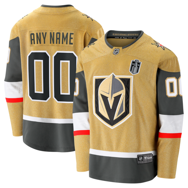 Vegas Golden Knights Fanatics 2026 Stanley CUP Final Breakaway Custom Jersey Gold 2026