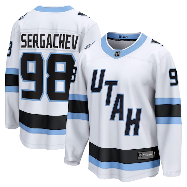 Utah Hockey Club Fanatics Away Breakaway Jersey White Mikhail Sergachev 2025/26