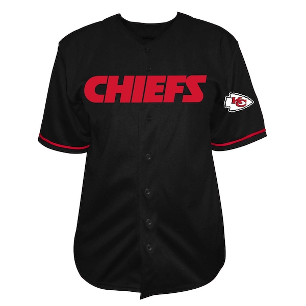 Kansas City Chiefs Fanatics POP Full Button Jersey Black 2025/26