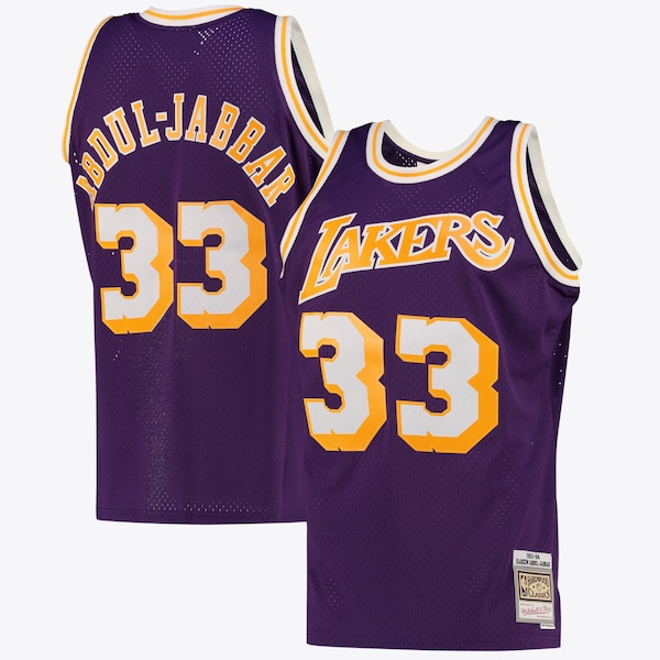 LOS Angeles Lakers Kareem Abdul Jabbar Alternate Swingman Jersey BY Mitchell Ness Purple 2025/26