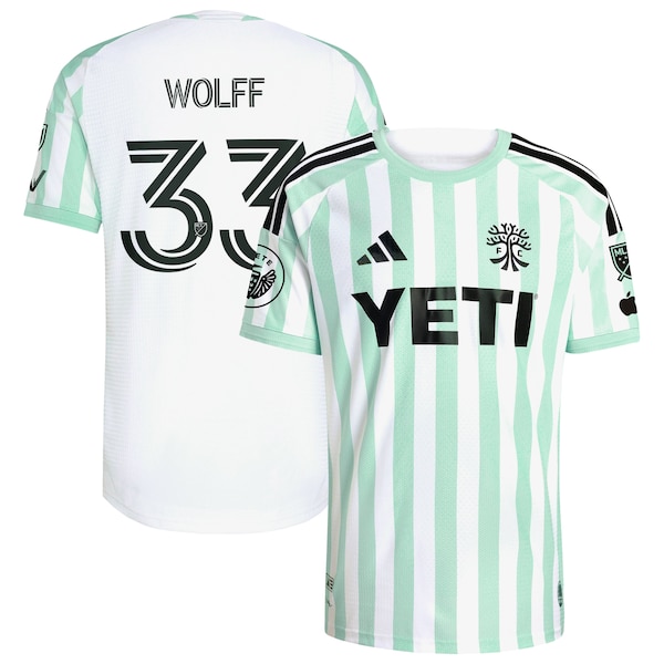 Owen Wolff Austin FC Adidas 2026 the Rooted Kit On Field Authentic Patch Jersey 2026