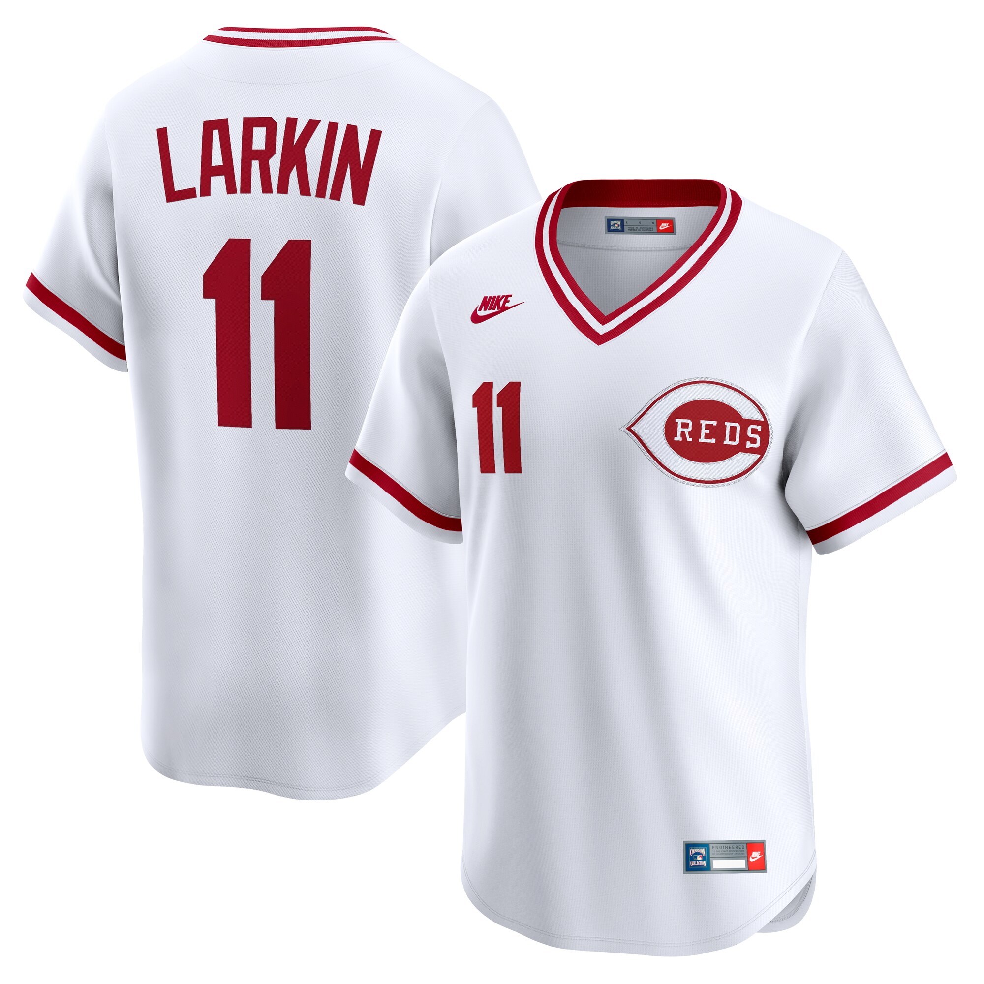 Barry Larkin Cincinnati Reds Nike Throwback Cooperstown Collection Limited Jersey White 2025/26