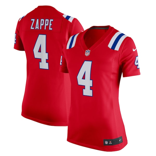 Bailey Zappe NEW England Patriots Nike Team Game Jersey RED 2026/27