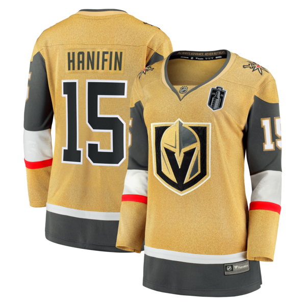 Noah Hanifin Vegas Golden Knights Fanatics Womens 2026 Stanley CUP Final Breakaway Jersey Gold 2026