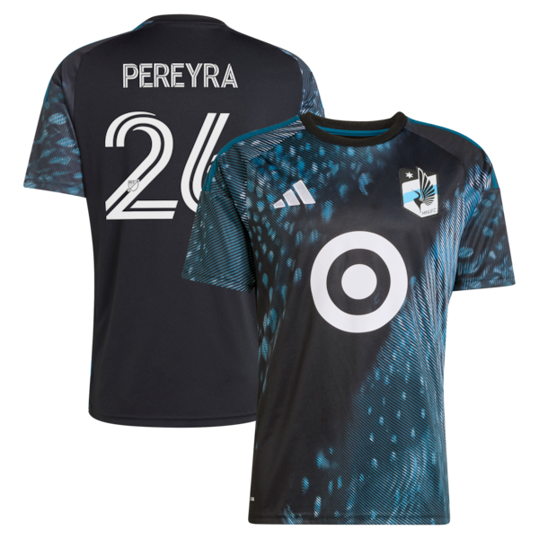 Joaquín Pereyra Minnesota United FC Adidas 2026 the Decade KIT Replica Jersey Black 2026