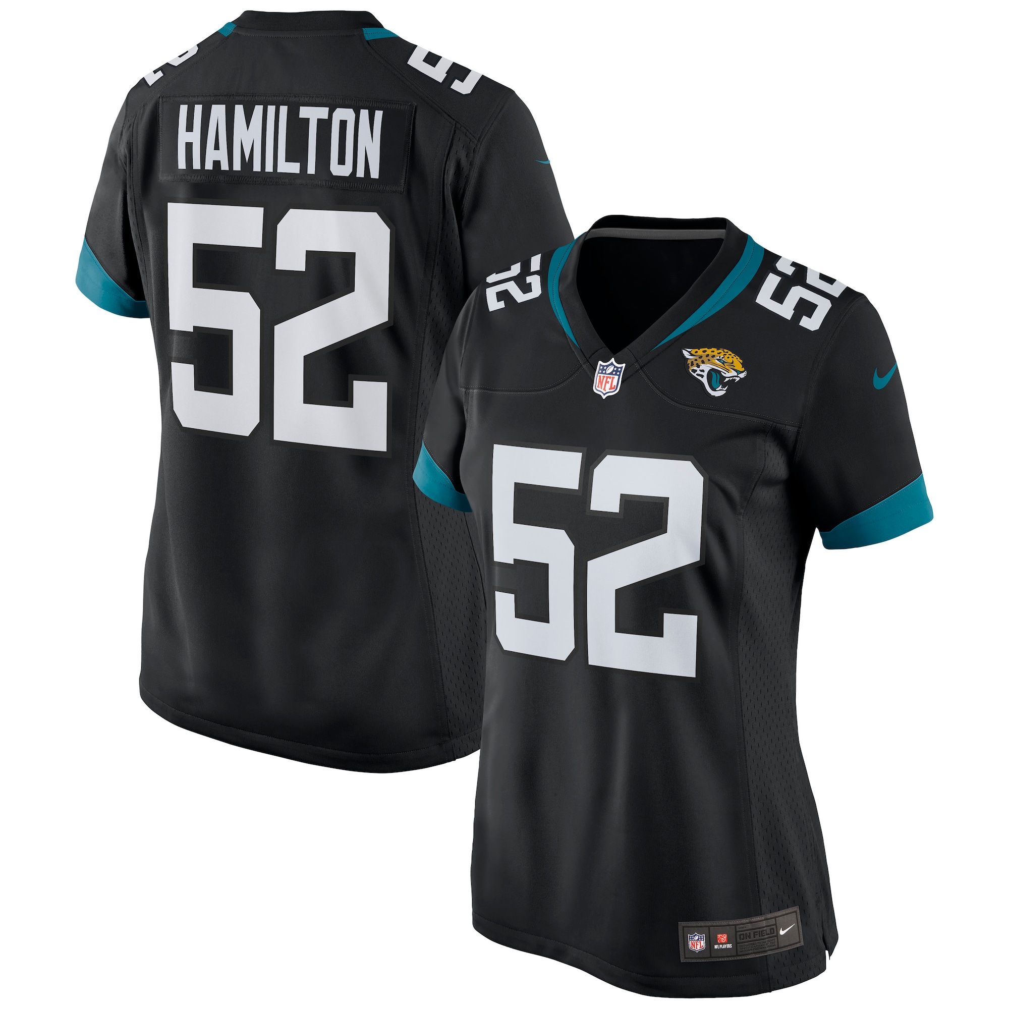 Davon Hamilton Jacksonville Jaguars Nike Womens Game Jersey Black 2025/26