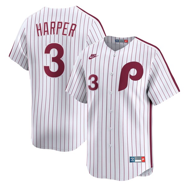 Bryce Harper Philadelphia Phillies Nike Cooperstown Collection Limited Jersey White 2026/27