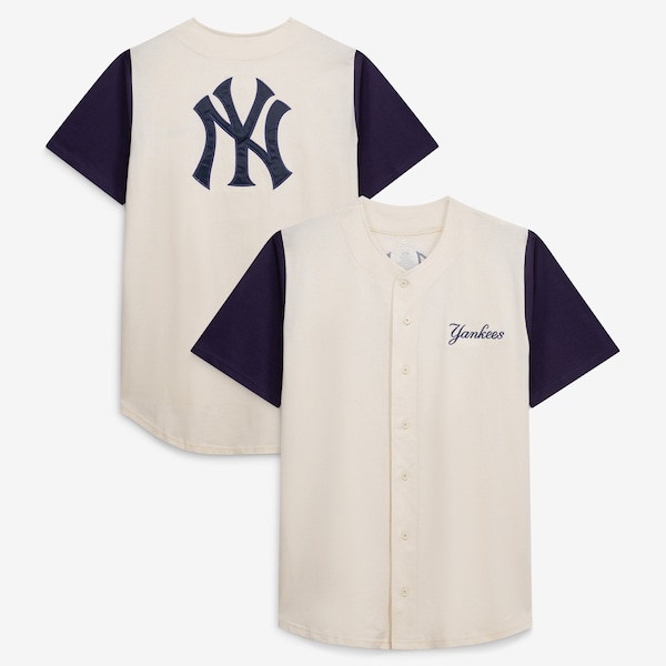New York Yankees Profile BIG and Tall Full Button Jersey Cream 2026/27