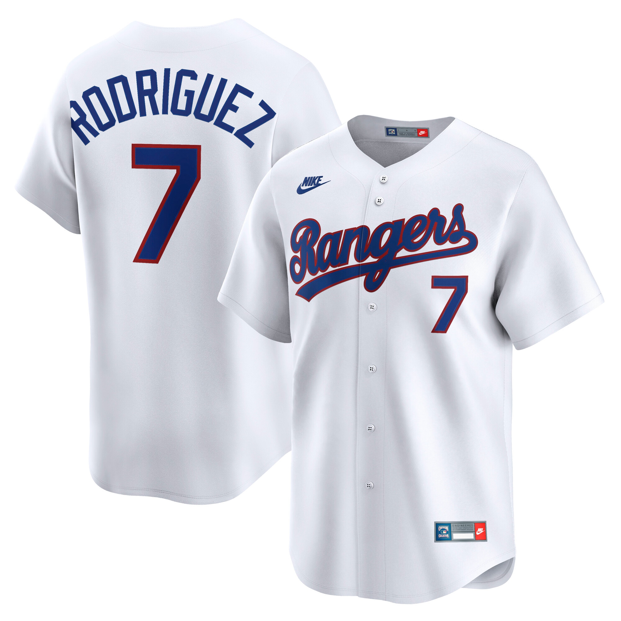 Ivan Rodriguez Texas Rangers Nike Throwback Cooperstown Collection Limited Jersey White 2025/26